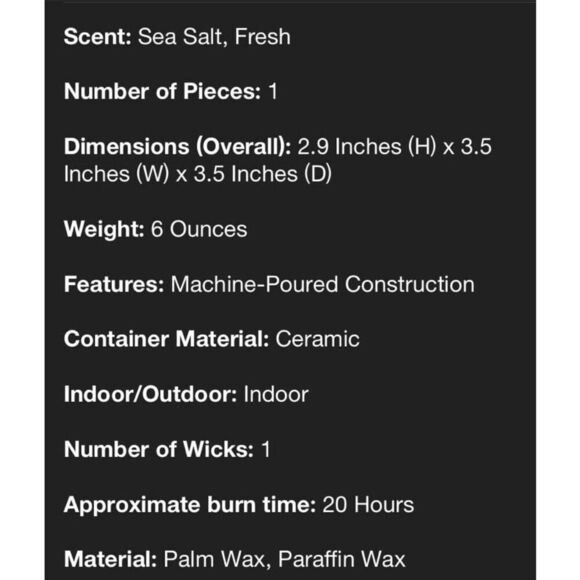 Hearth & Hand Speckled Ceramic 6 ounce Salt scented Candle - Picture 3 of 6